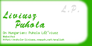 liviusz puhola business card